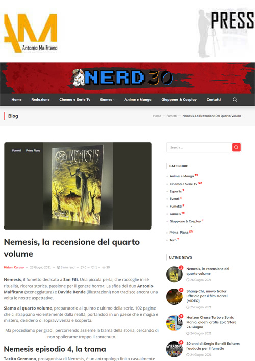 Nemesis, la recensione del quarto volume