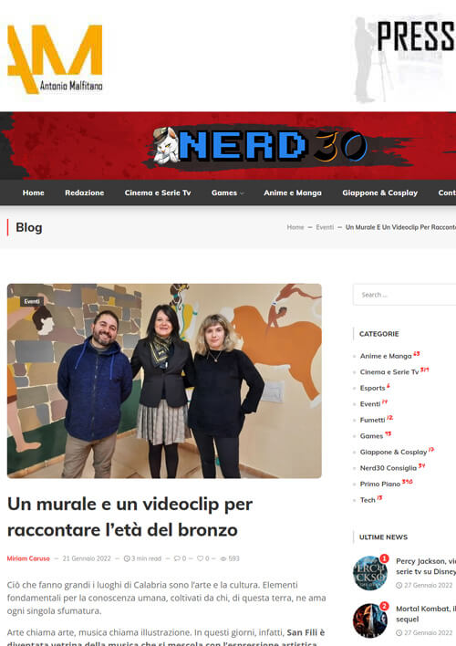 Un murale e un videoclip per raccontare l’età del bronzo
